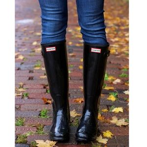 Hunter | Original Black Tall Gloss Rain Boots
